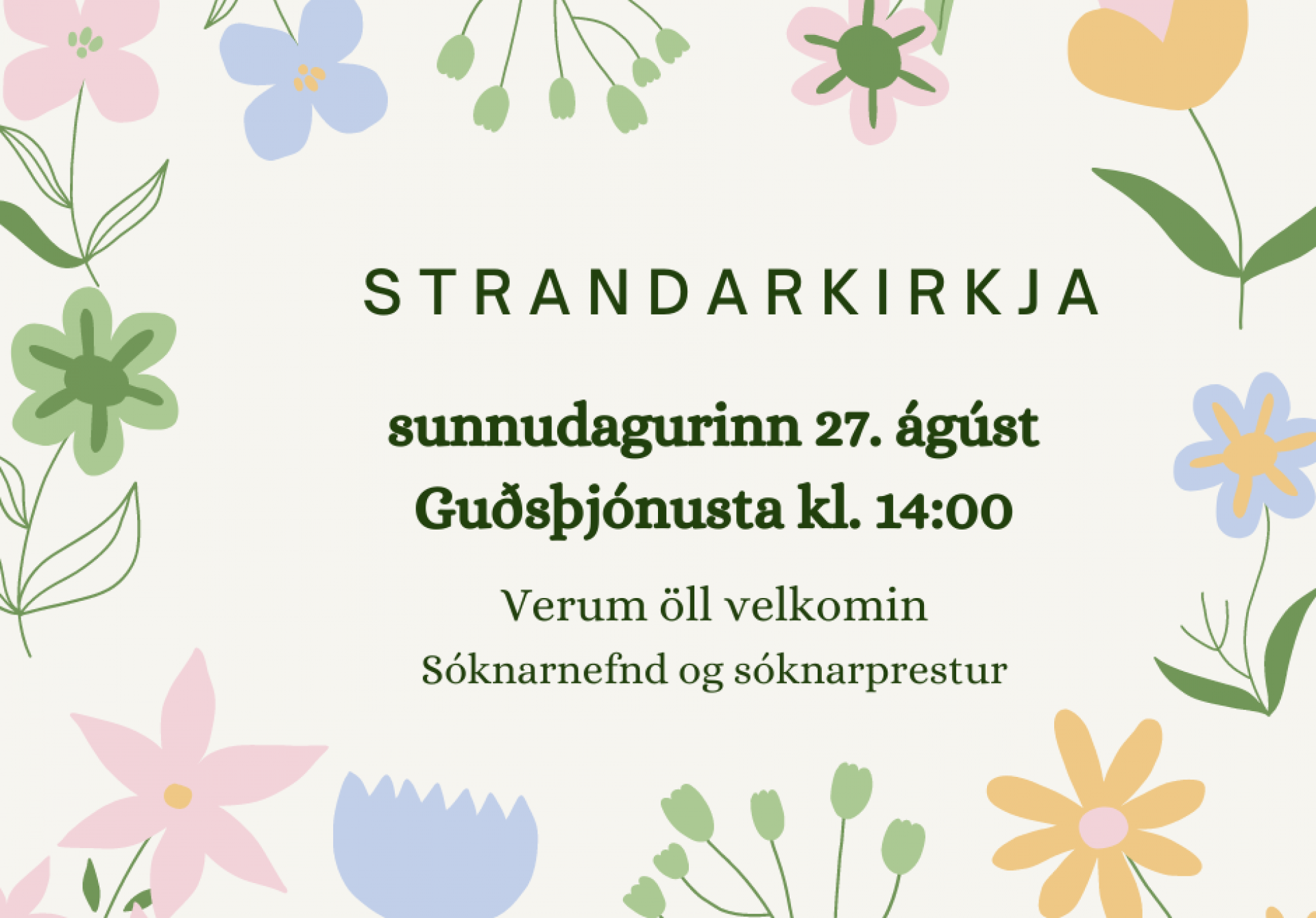 Guðsþjónusta í Strandarkirkju